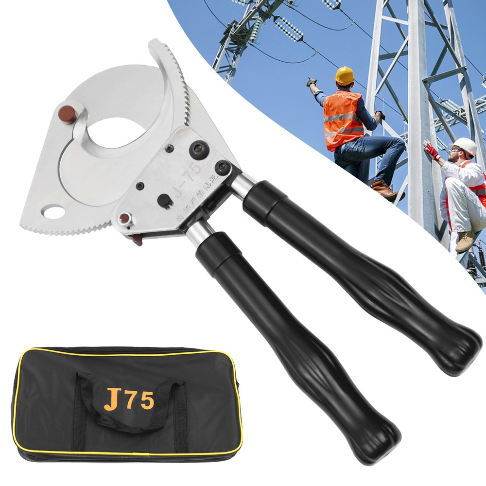 J75 Ratchet Cable Cutter Ratcheting Wire Cutting Tool For Copper Aluminum Cable