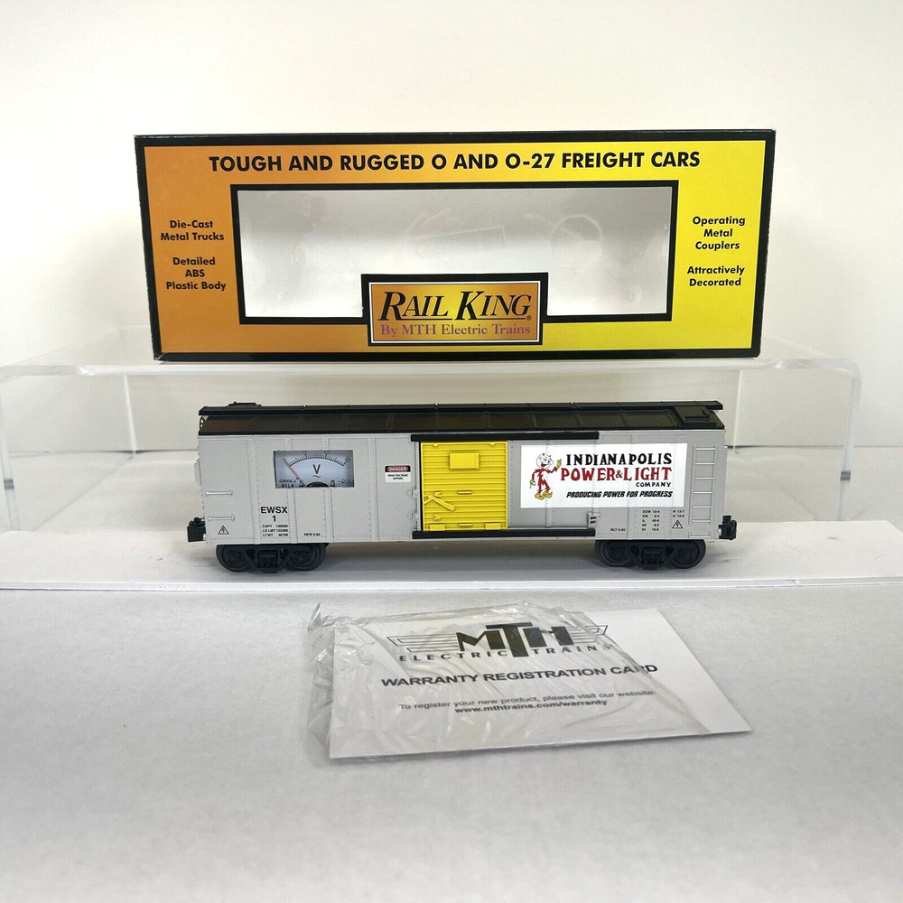 MTH RailKing 30-74945 Indianapolis Power & Light Boxcar w Power Meter Used O