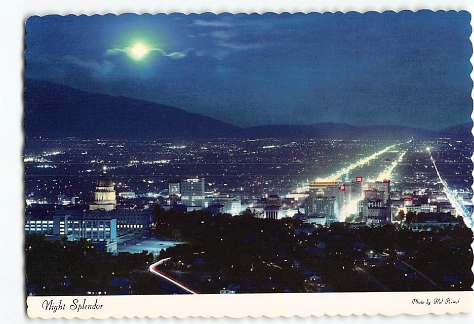 Postcard Aerial View Salt Lake City Utah USA