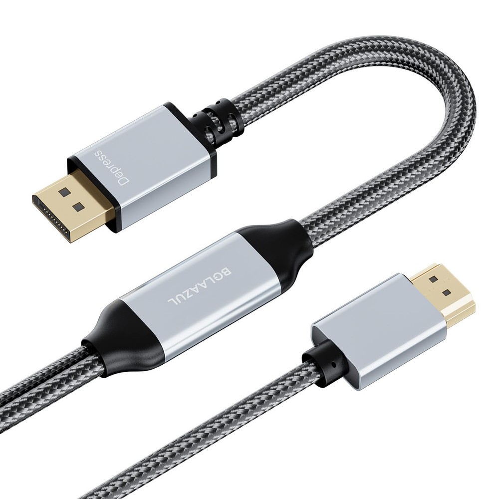 6.6ft HDMI to DisplayPort Adapter Cable 4K 60Hz, USB Powered HDMI Male Input ...