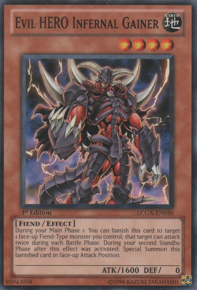 Evil HERO Infernal Gainer - LCGX-EN030 - Common - Unlimited Edition - Moderately