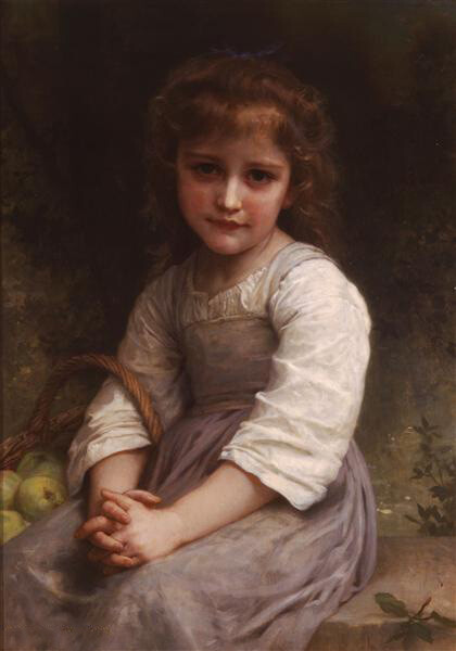 stunning  oil  painting  handpainted on canvas-a girl with Apples