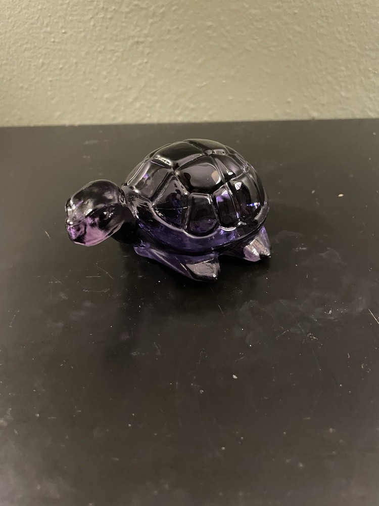 Fenton Purple Turtle Figurine