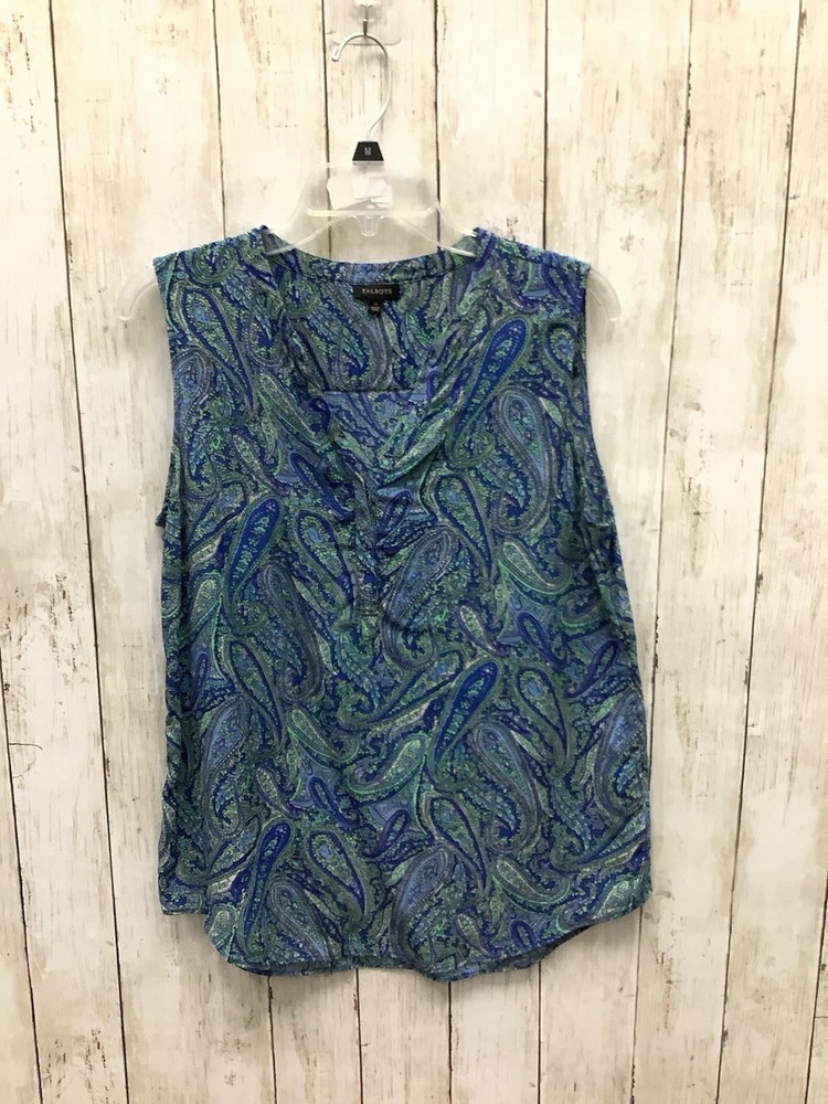 Talbots Paisley Sleeveless Top Size 10