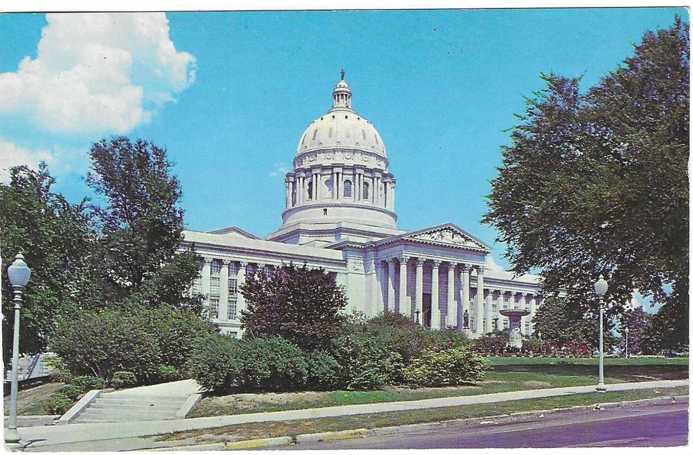 Vintage Missouri Chrome Postcard State Capitol Jefferson City