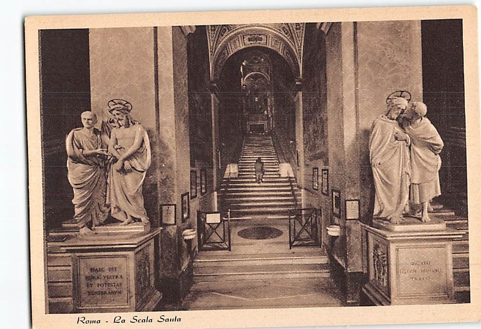 Postcard La Scala Santa Rome Italy