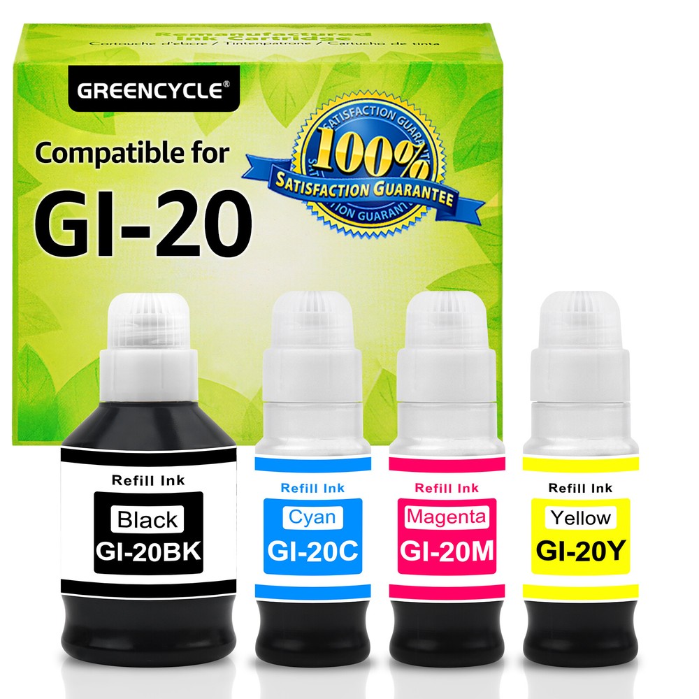GI-20 GI20 Refill Ink Bottles Kit for Canon PIXMA G5020 G6020 G7020 MegaTank