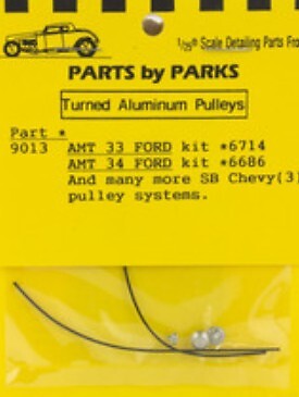 Parts By Parks 9013 1/24-1/25 Pulley Set 1933-34 Ford & SB Chevy (Spun Aluminum)