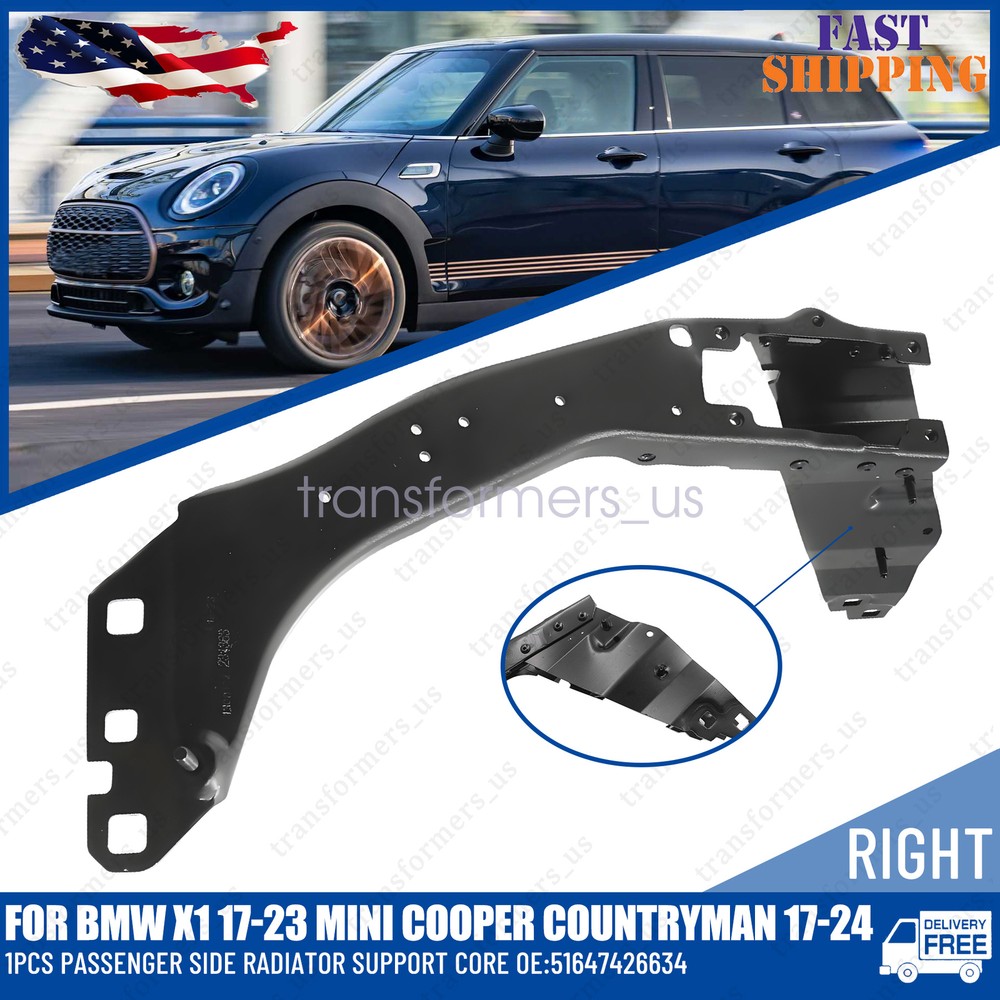 Right Side Radiator Support Core For Mini Cooper Countryman 2017-24 51647426634