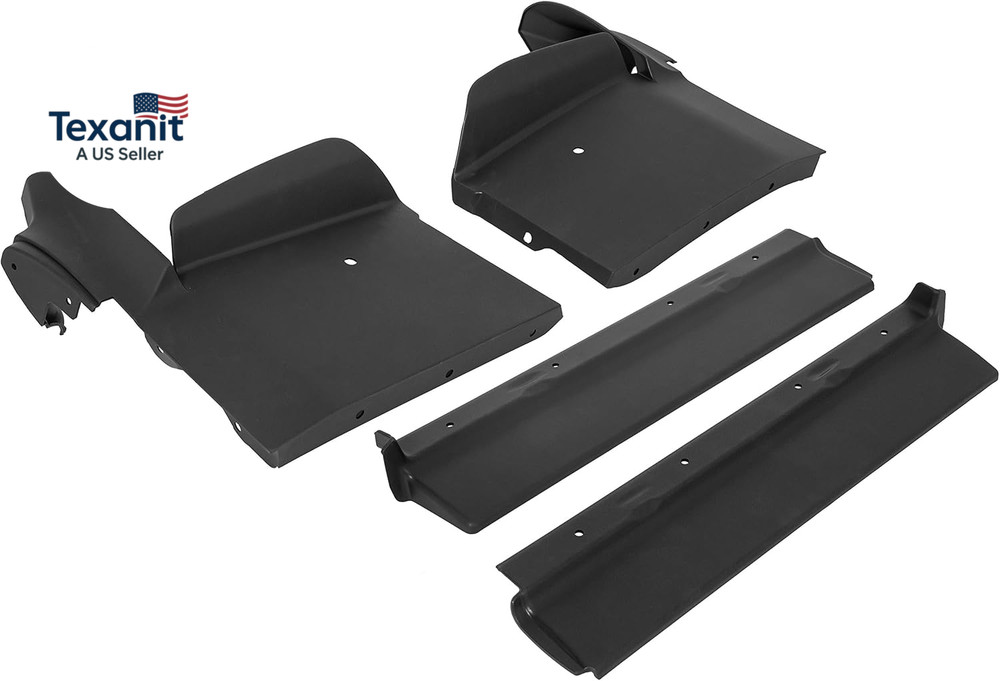 Front Bumper Fillers ABS Plastic Compatible with 1979-1985 Cadillac Eldorado Bla