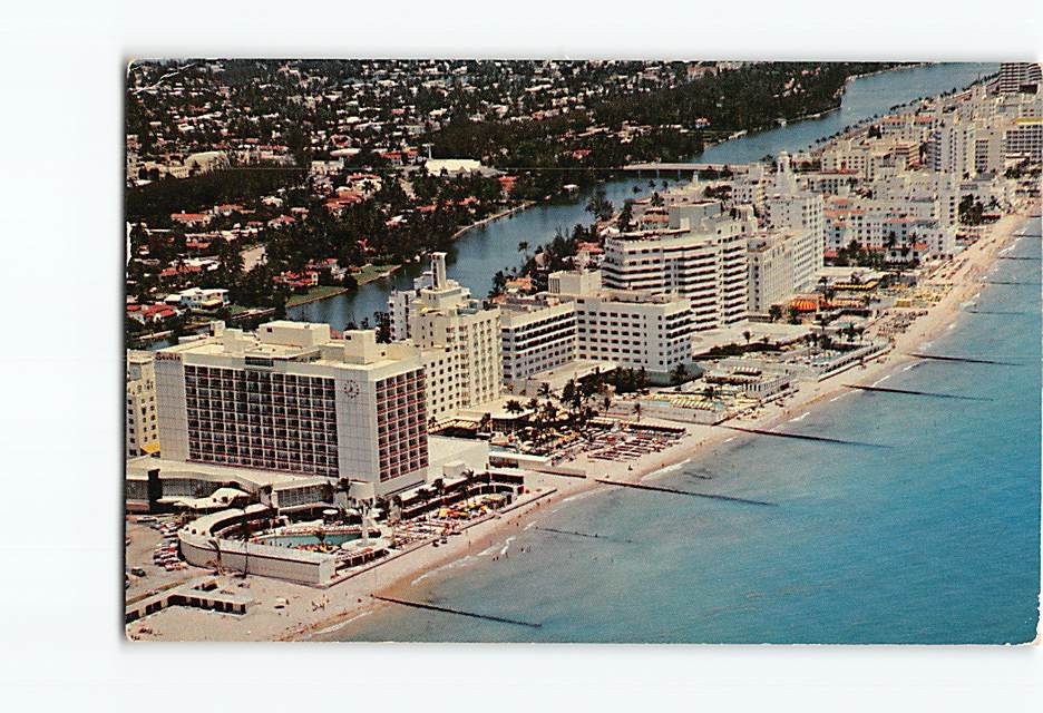 Postcard Aerial View Miami Beach Florida USA North America