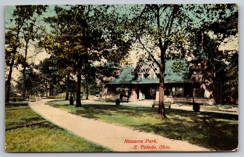 Navarre Park in East Toledo, Ohio - 1912 Postcard H
