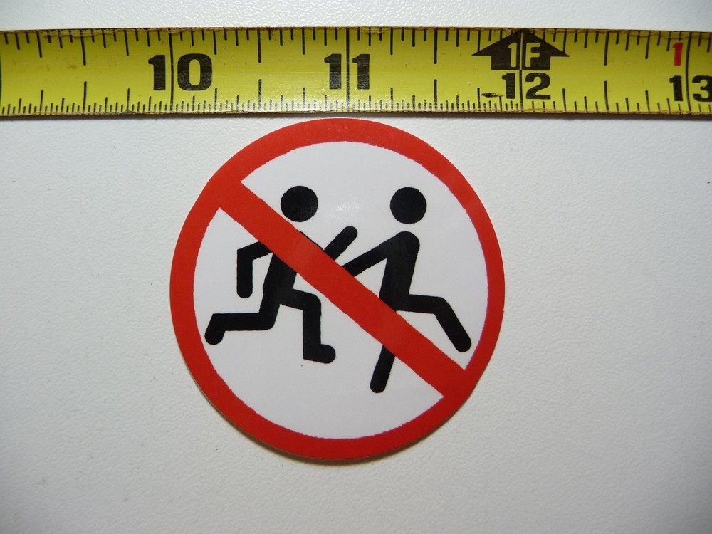 NO NOT ALLOWED FIGHTING ARGUING DECAL STICKER JOB OCCUPATION WORK PROHIBITED