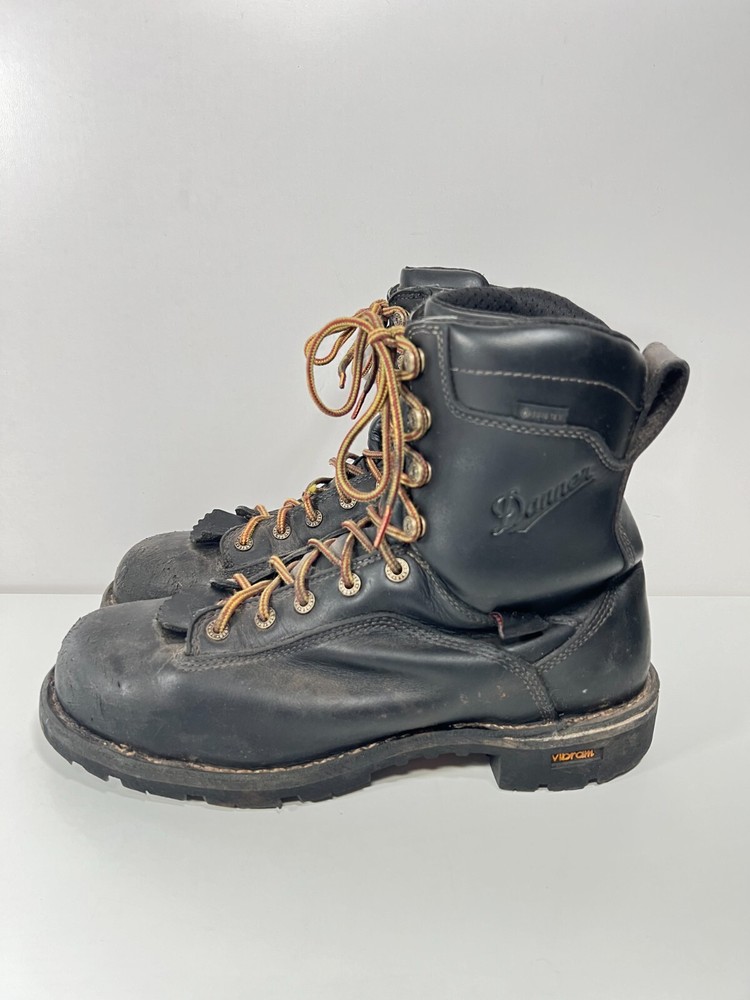 Danner Boots Size 10 Gore Tex Quarry 8” Black Steel Toe