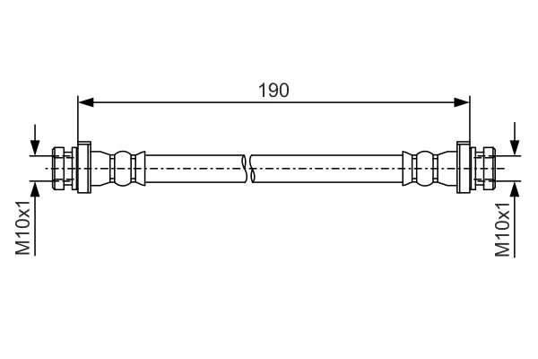 1 987 481 A11 Bosch brake hose for Renault