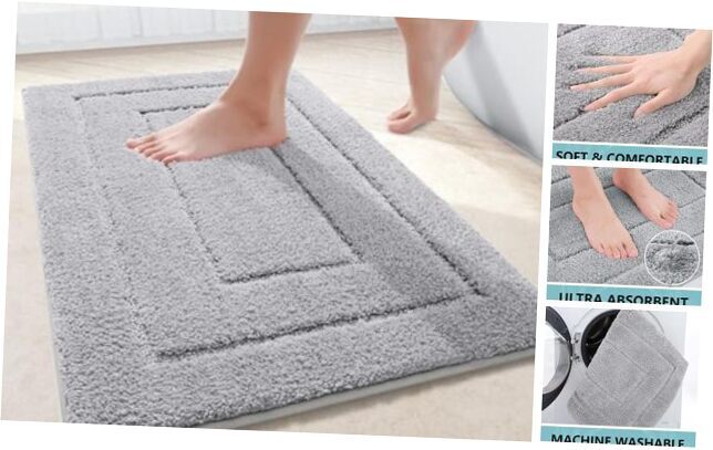 Bathroom Rugs, Soft and Absorbent Microfiber Bath Rugs, Non 30