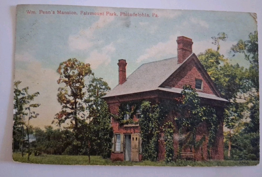 Wm Penn Mansion Fairmount Park ~ Philadelphia  PA Divided Back Postcard