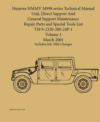 Humvee HMMV M998 series Technical Manual Unit, Direct Support And General Sup...