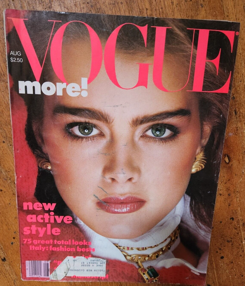 Vogue August 1982 Brooke Shields Rosemary McGrotha Candice Bergen Kelly Emberg