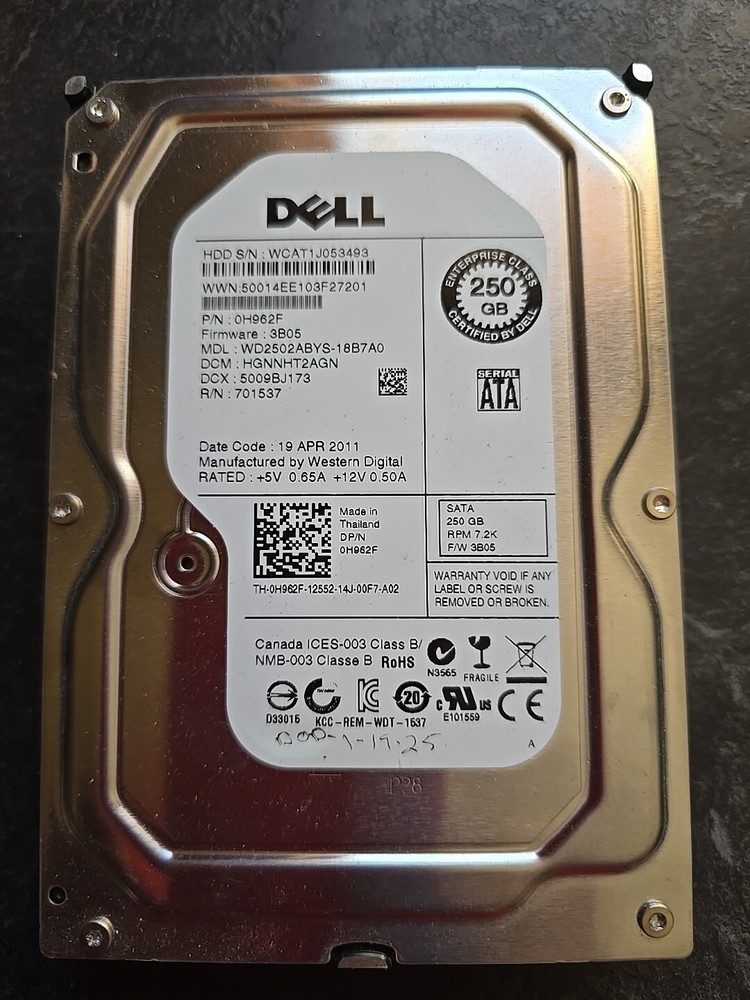 Dell Enterprise 250GB High-Performance Hard Drive
