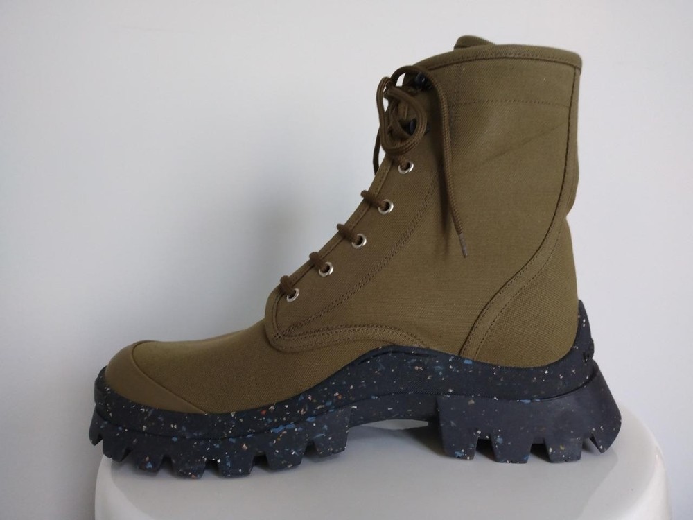 DSQUARED2 Gray Sole Military Combat Boots Size 43