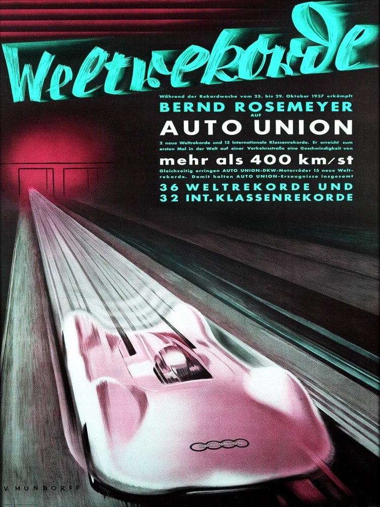 8301.Decoration Poster.Home Room design art print.Weltrekorde Auto car racing