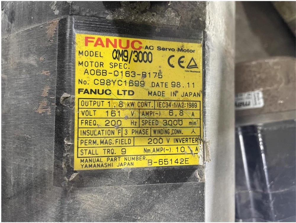 Used 1PCS FANUC AC Servo Motor A06B-0163-B175