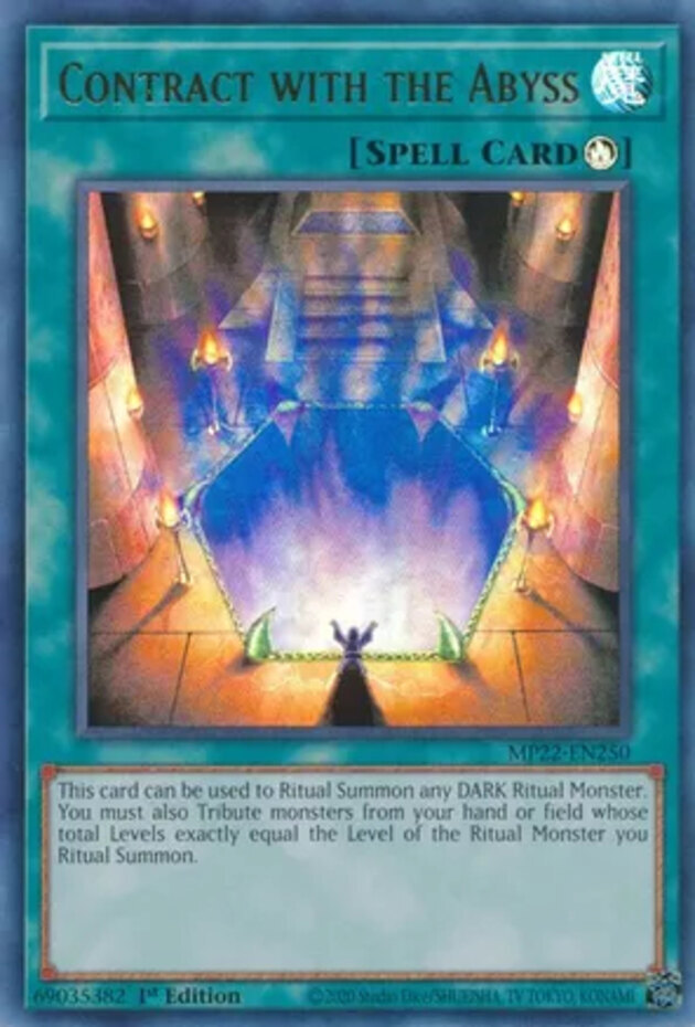 YuGiOh MP22-EN250 Contract with the Abyss Ultra Rare 1st Ed NM