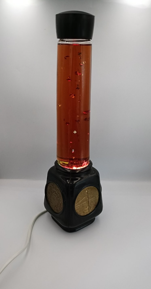 Poltava glitter lava lamp Night light working stele USSR Ukraine Vintage Soviet