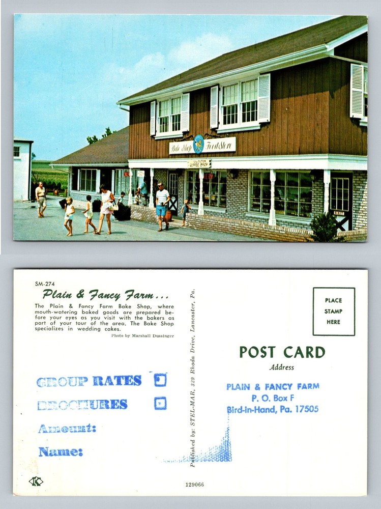 Bird-in-Hand, PA-Pennsylvania, Plain & Fancy Farm Bake Shop Vintage Postcard