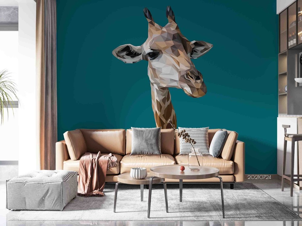 3D Giraffe Animal Illustration Wall Murals Wallpaper Murals Wall Sticker