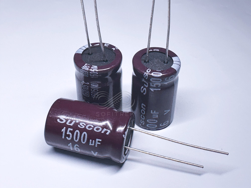 10PCS SD Suscon 1500uF 16V 13x21mm Electrolytic Radial Capacitor High Frequency
