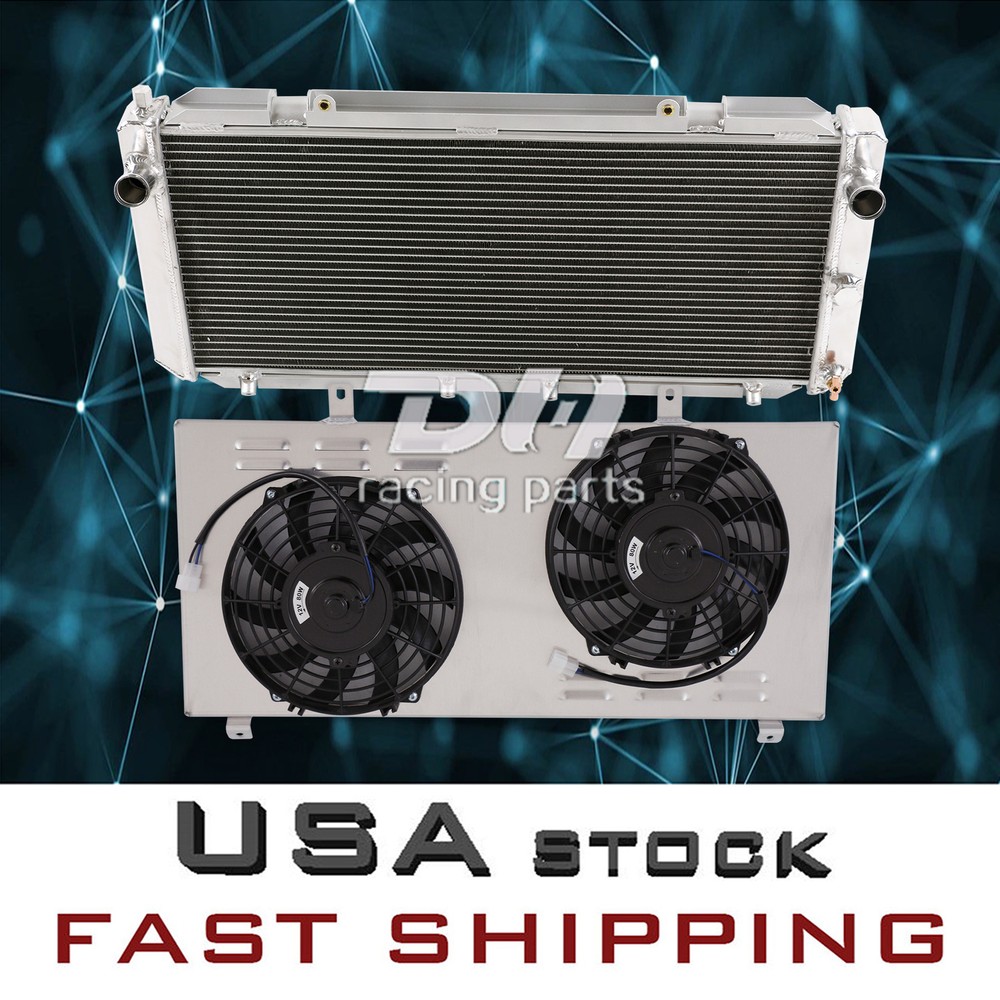 Full Aluminum Radiator+Shroud+Fans For 1991-1995 Toyota MR2 Turbo Coupe 2.0L I4