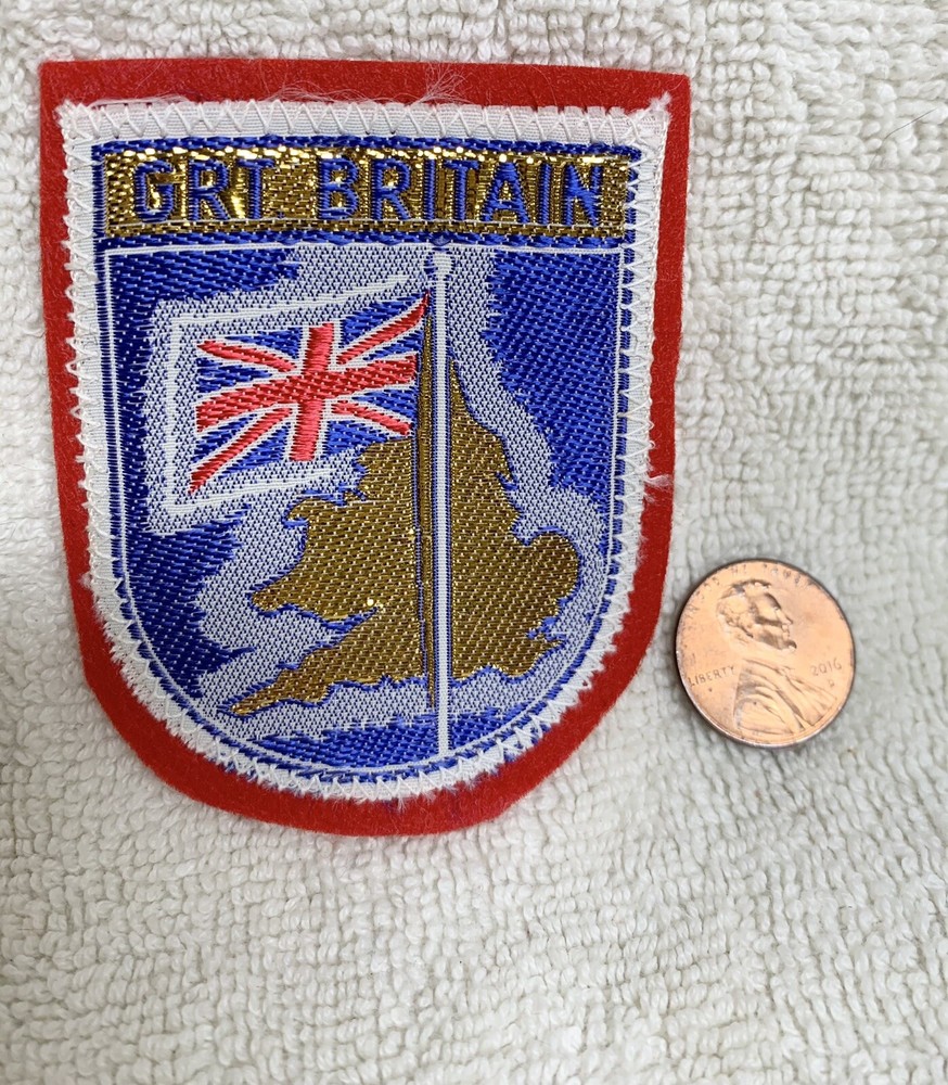 Vintage Travel Patch Great Britain  Souvenir Travel Patches FELT