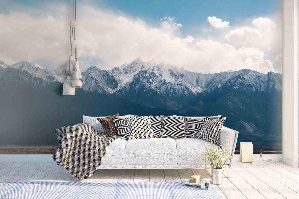 3D Sky Snow Mountain Landscape Wall Murals Wallpaper Murals Wall Sticker 2