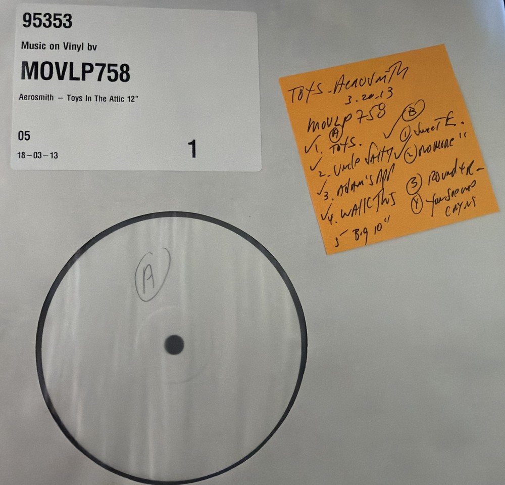 Aerosmith - Toys In The Attic - Rare Test Pressing MINT- 2013 Vinyl Record LP