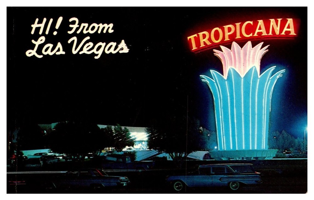 c1960 Hello From Tropicana Hotel Las Vegas Nevada Vintage Postcard