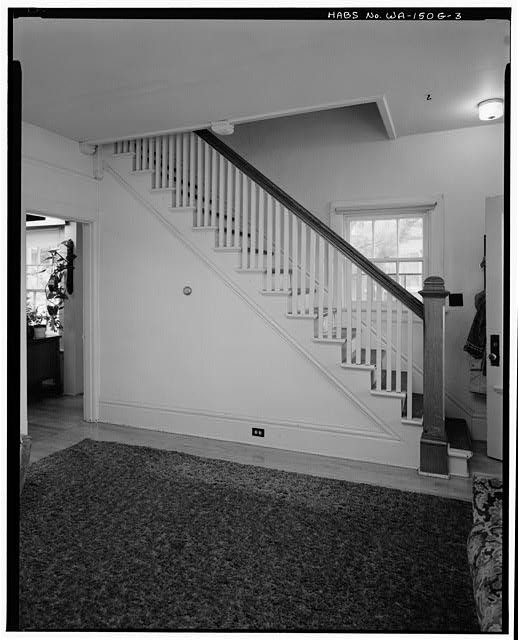 Photo:Fort Lawton Seattle WA 1900s Staircase Interior Double NCO Quarters
