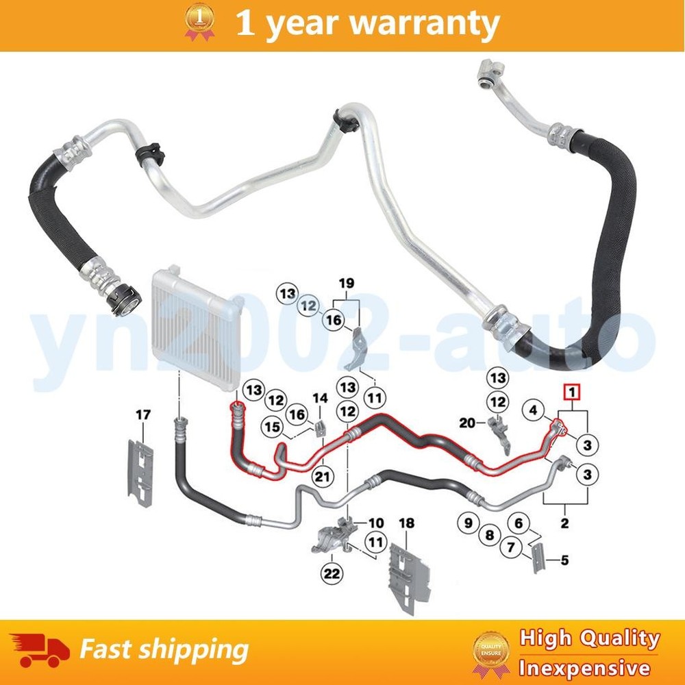 17227636880 Engine Oil Cooler Hose Pipe Outlet For BMW 5 6 7 Series 535i 740Li