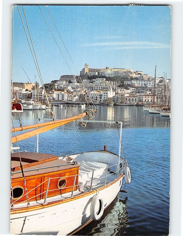 Postcard La Ciudad desde el Club Nautico Ibiza Spain