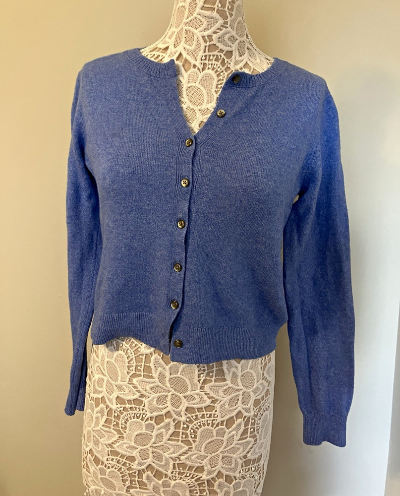 Old Navy SoSoft Women's Blue V-Neck Button Front Lightweight Cardigan Sweater M