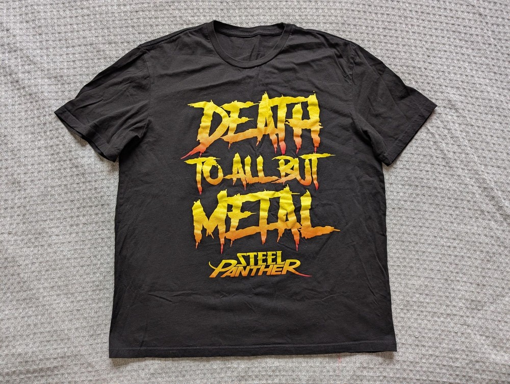 Steel Panther Death To All But Metal Shirt Mens Medium Black Band Graphic Tee