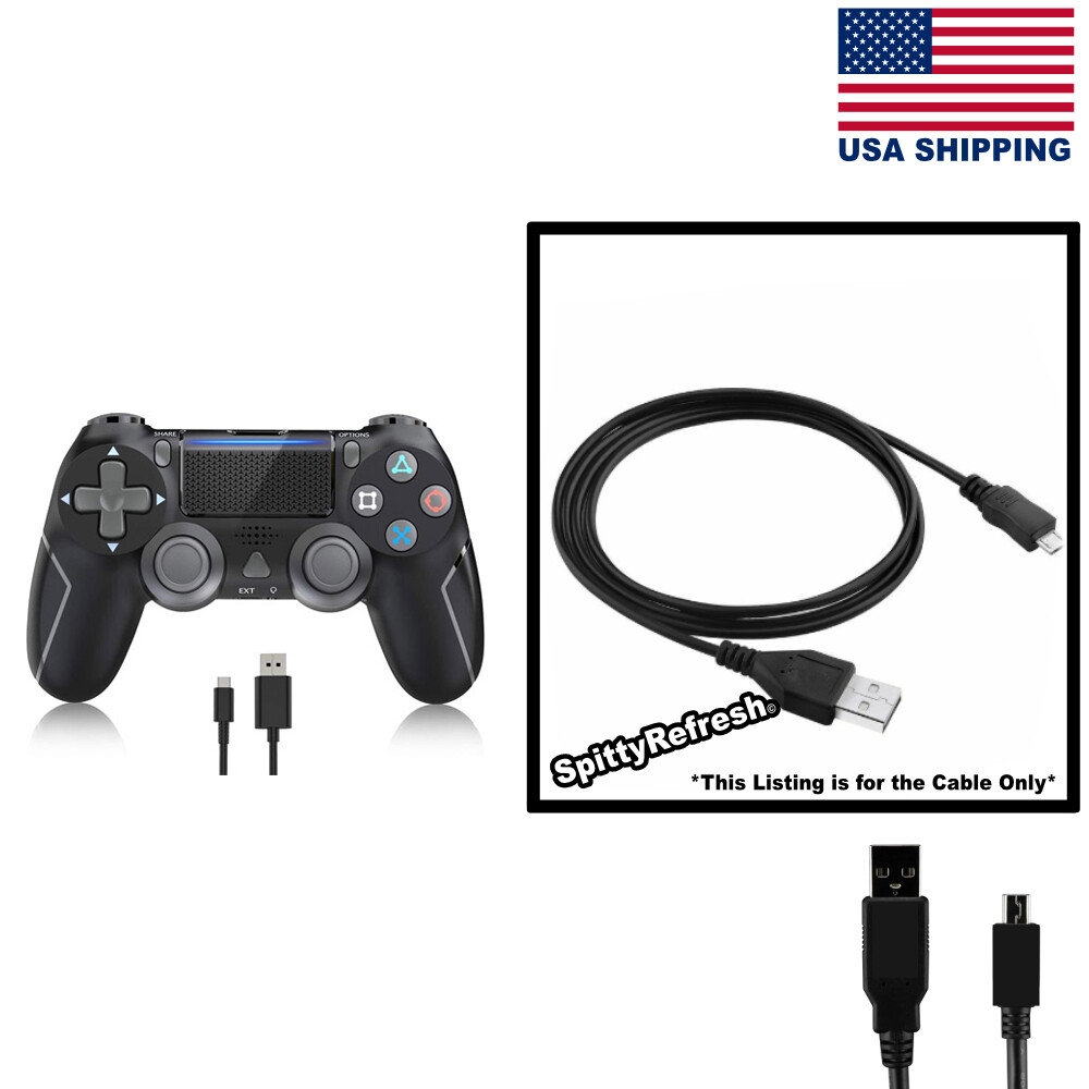 Sony Playstation 4 PS4 Controller USB Power Cable Transfer Cord Replacement