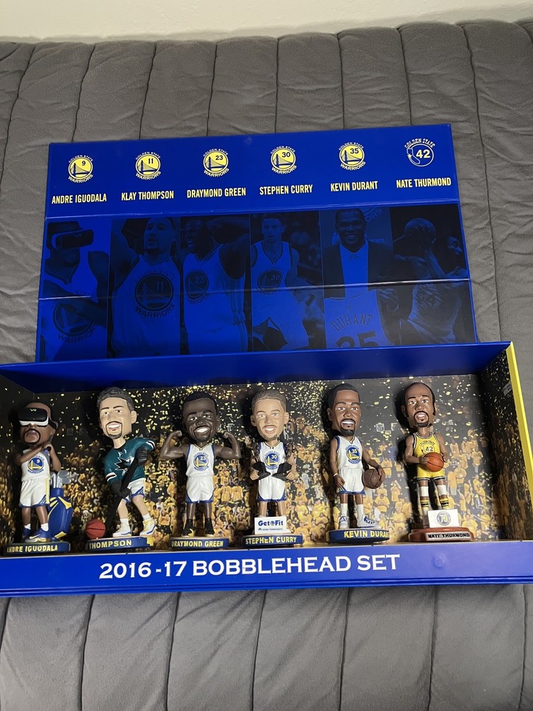 Golden State Warriors 2016-2017 BobbleHead Set Champions Curry Durant Green Klay