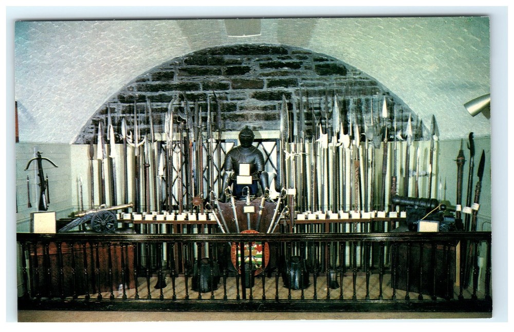 Vintage Halifax Citadel Army Museum Weapons Room Postcard, Nova Scotia