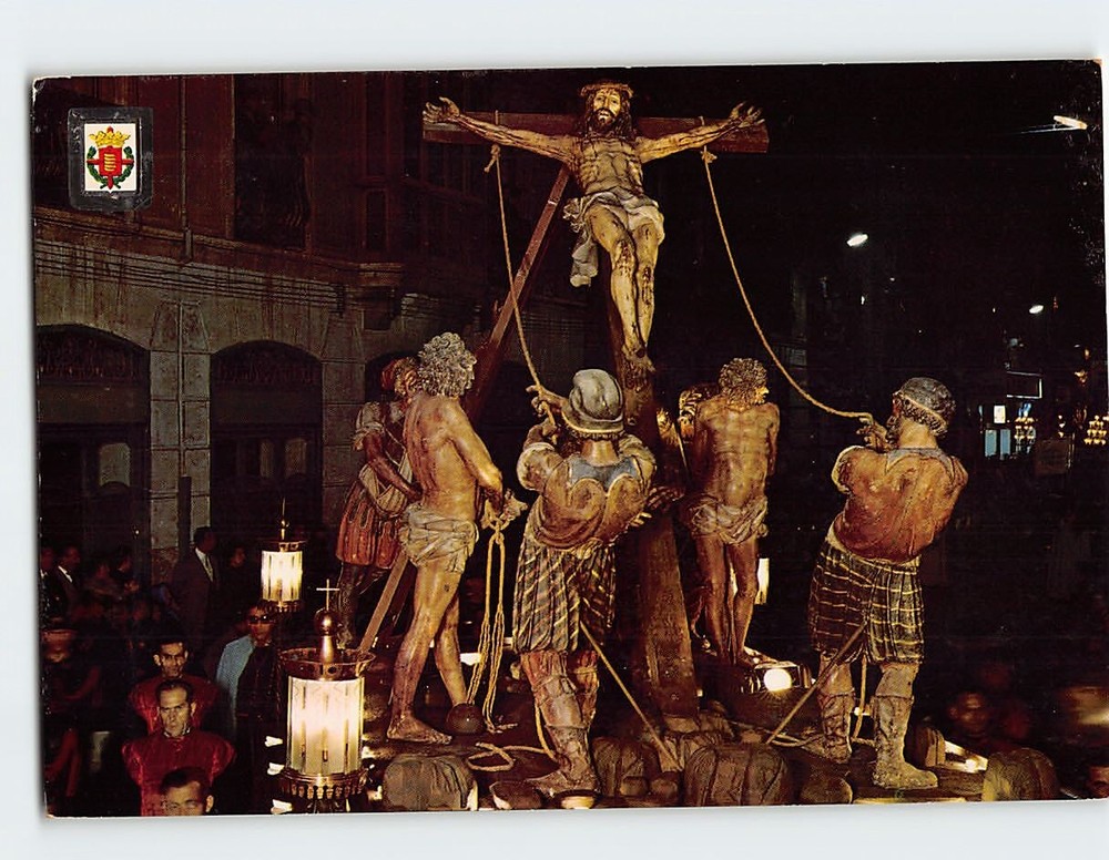 Postcard La Elevacion de la Cruz Semana Santa Valladolid Spain