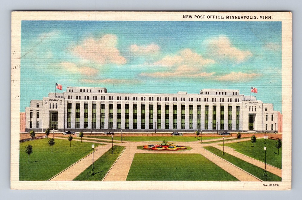 Minneapolis MN-Minnesota New Post Office Vintage c1937 Postcard