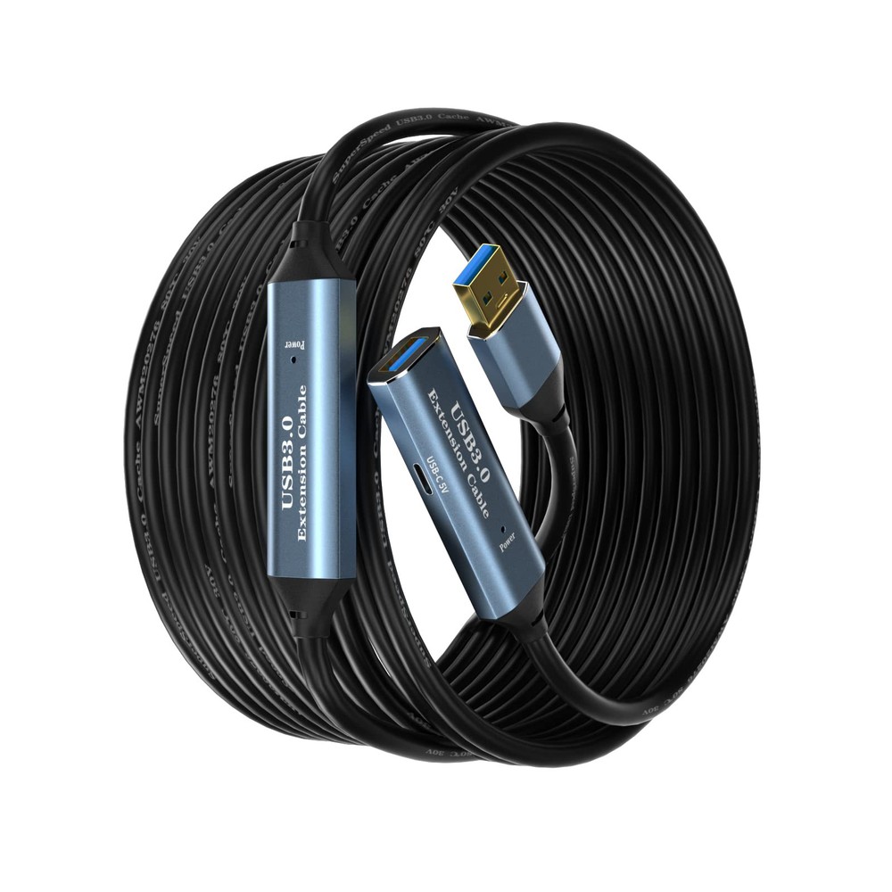 50FT USB 3.0 Active Extension Cable Male to Female High-Speed Data Transfer