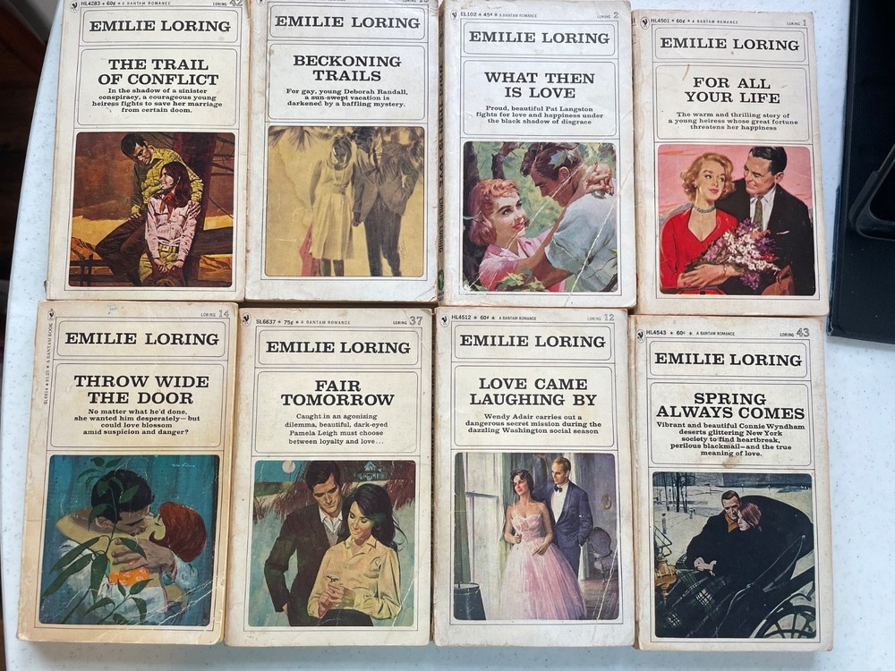 Vintage Romance PB Lot of 8 by EMILIE LORING 1960’S