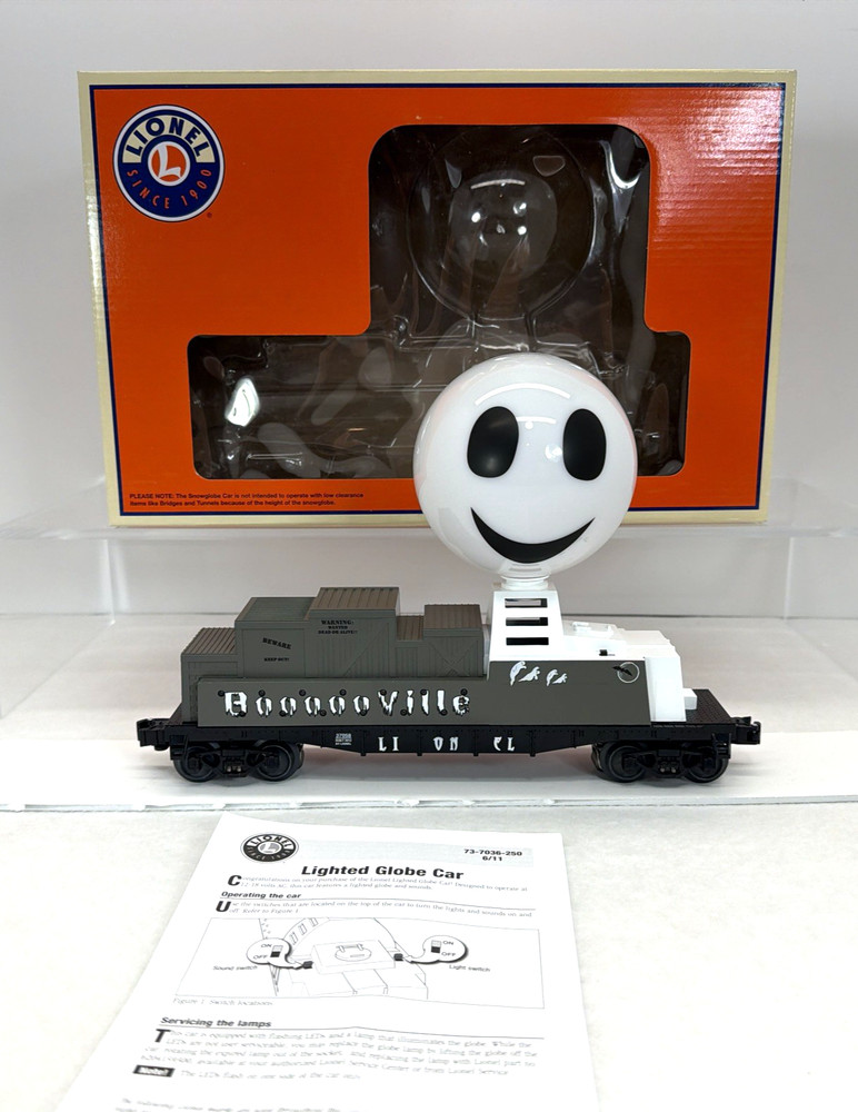 Lionel 6-37058 Halloween Booooville Lighted Ghost Globe Car w Sounds O Gauge New